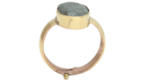 Natural Emerald (Panna) Panchdhatu Ring – Gold-Plated - Aemorio
