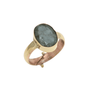 Natural Emerald (Panna) Panchdhatu Ring – Gold-Plated - Aemorio