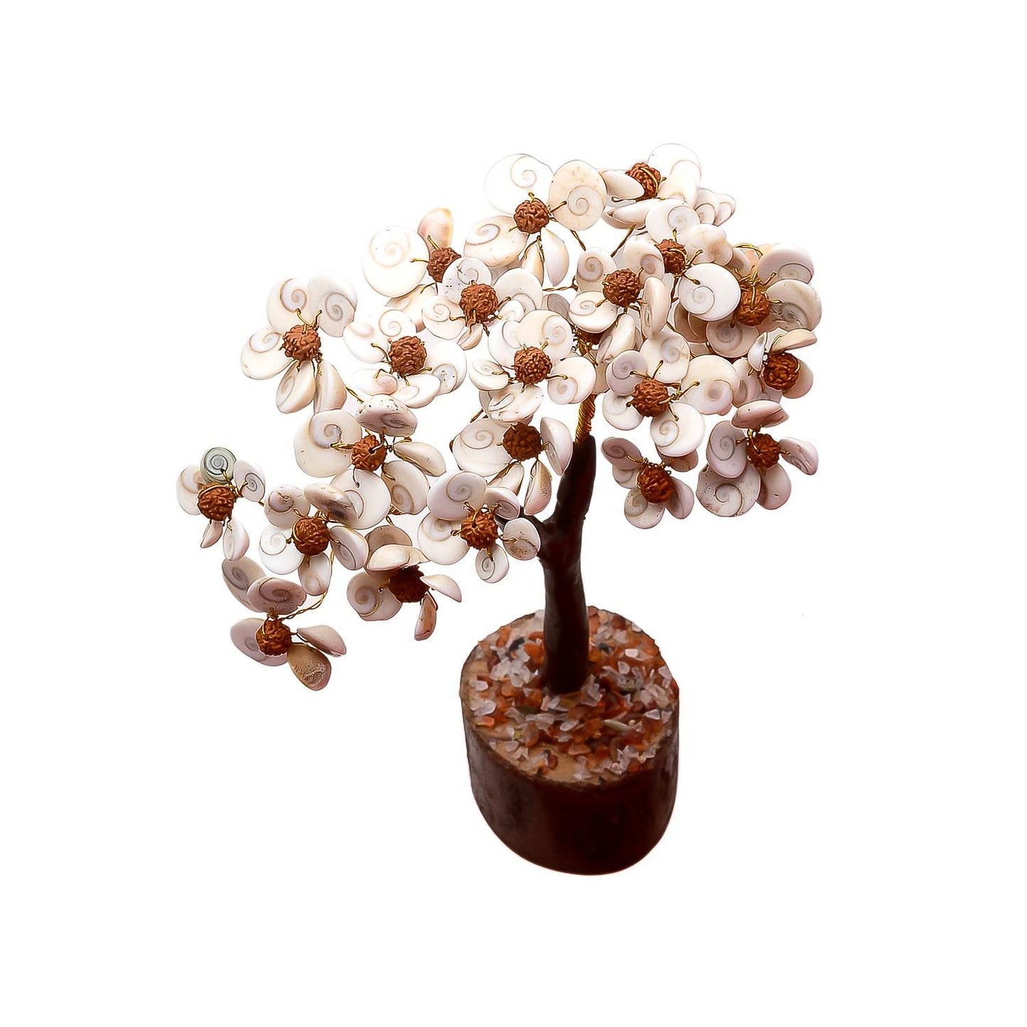 Gomti Chakra Tree with 150 Beads Rudraksha - Multicolour, Healing - Aemorio