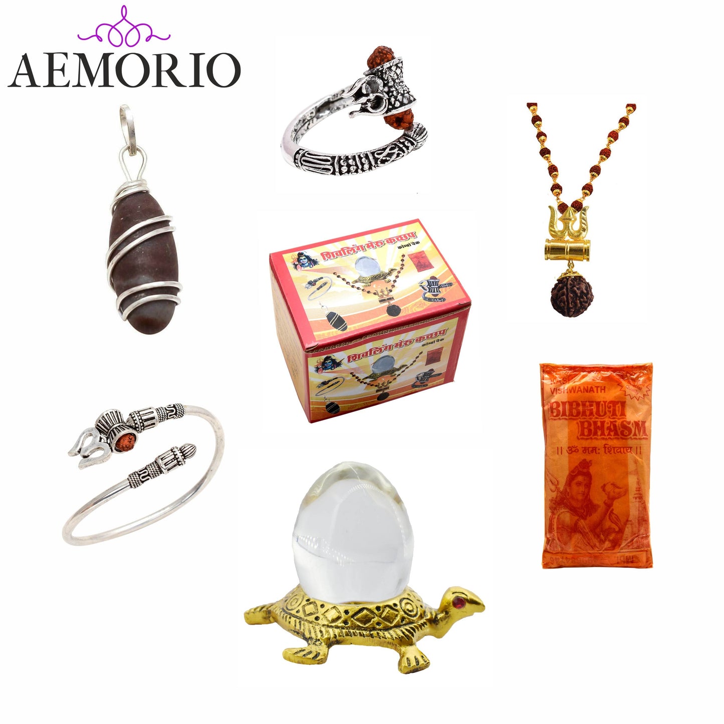 Aemorio Golden Lingam Kachua Yantra - For Vastu Dosh & Health - Aemorio