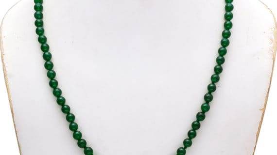 Green Agate Hakik Mala - 108+1 Beads Japa Mala (8mm) - Aemorio