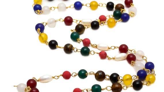 6mm Agate Beads Navratana Mala - Blessing & Healing Bracelet - Aemorio