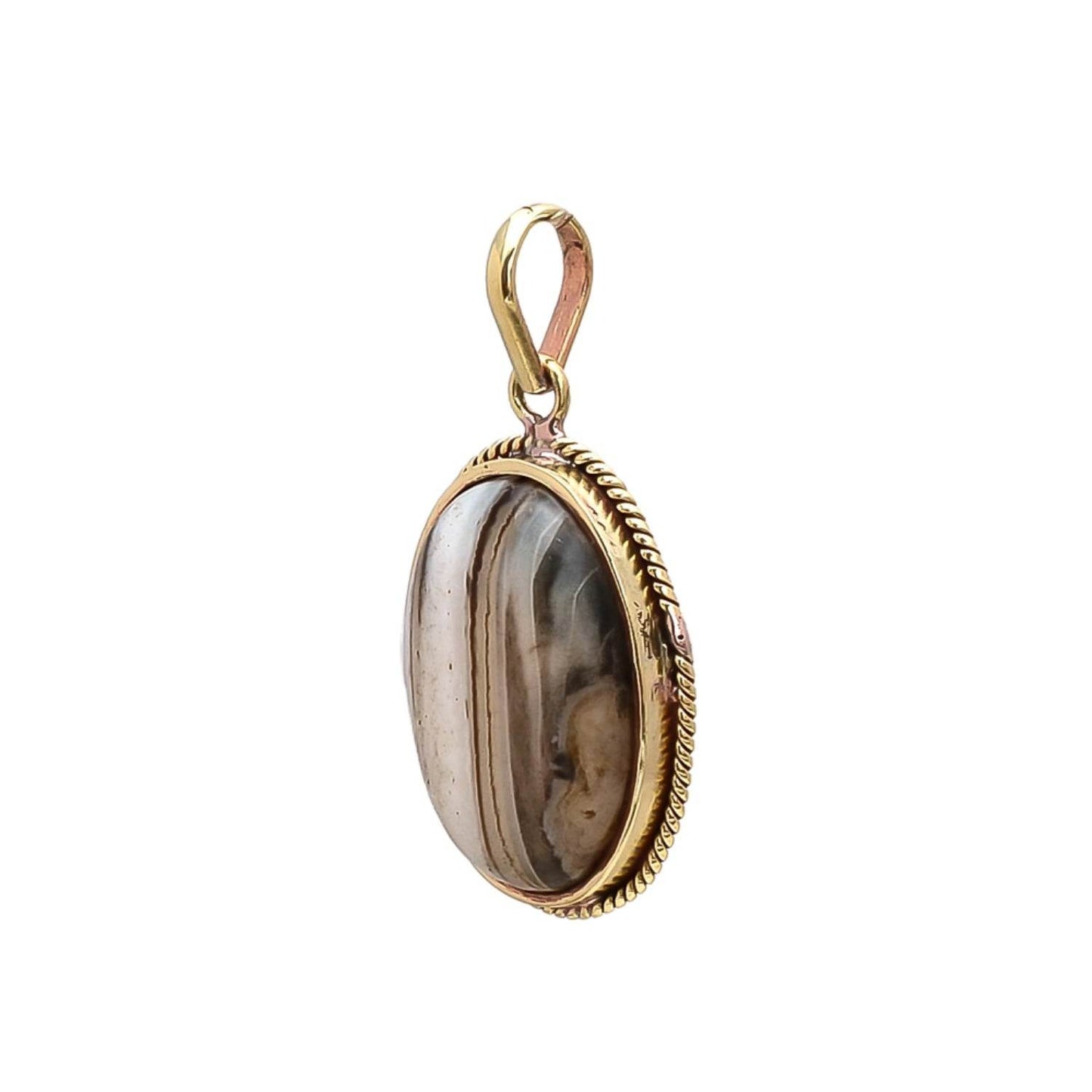 Black & White Sulemani Hakik Agate Pendant - Aemorio