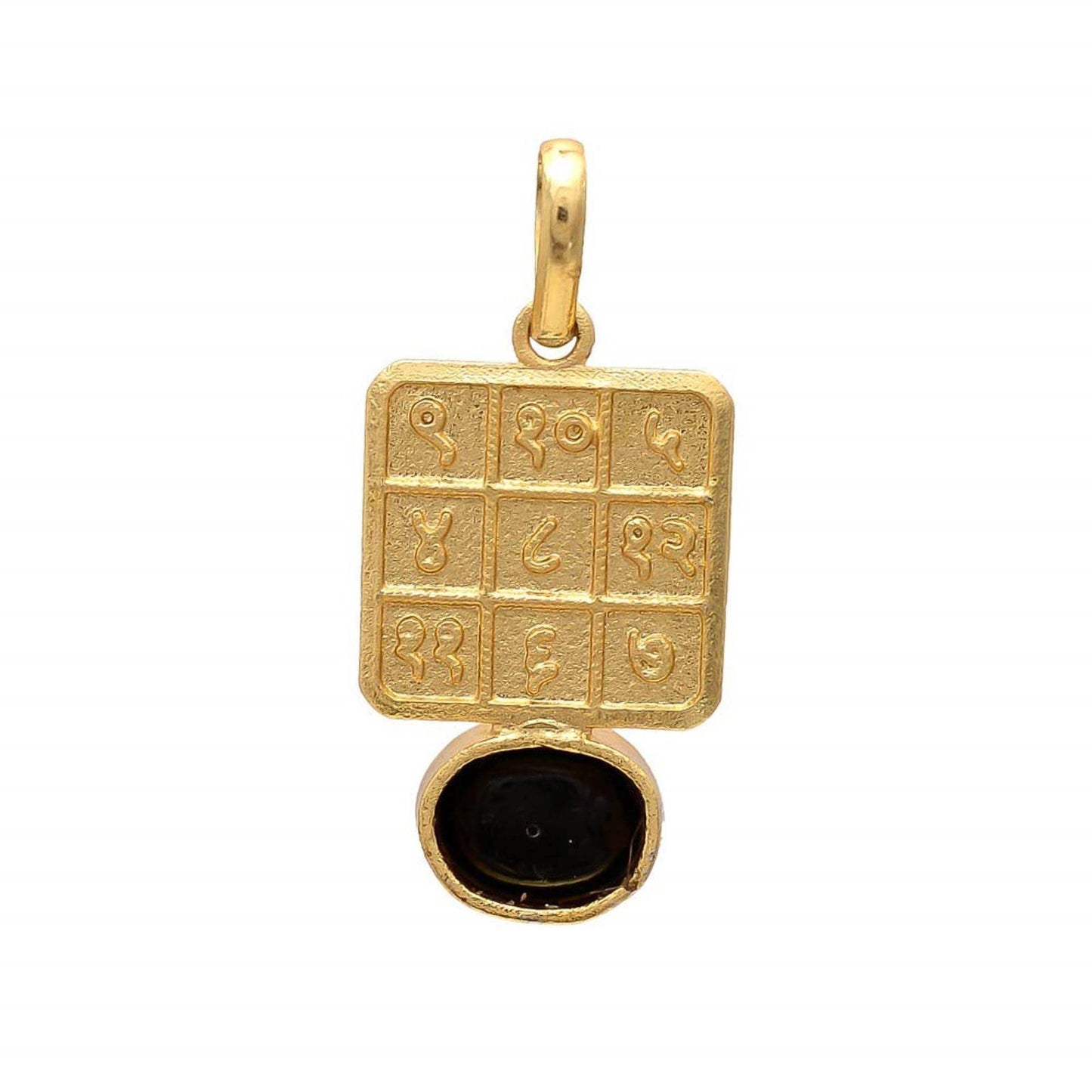 Gomed Stone Guru Rashi Pendant for Prosperity - Aemorio