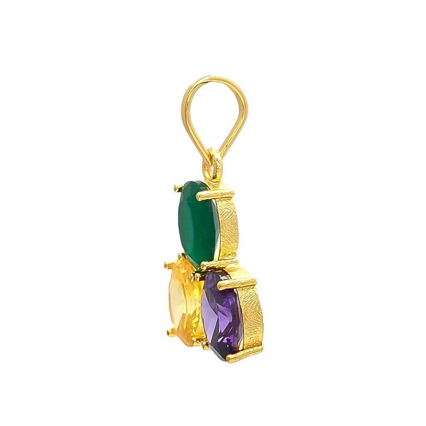 Elegant Ruby & Yellow Sapphire Pendant for Men & Women - Aemorio