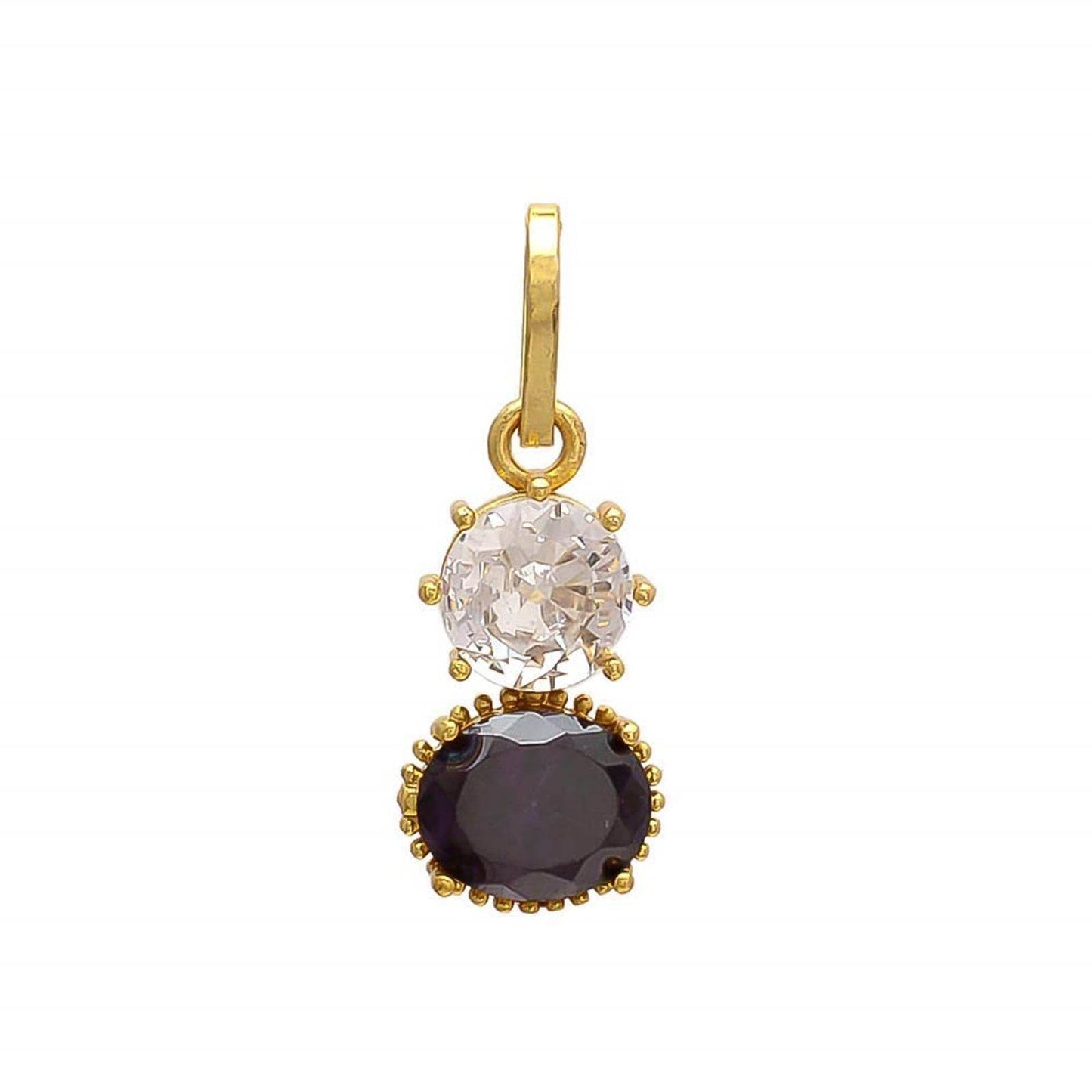 Zircon & Blue Sapphire Pendant for Luck & Protection - Aemorio