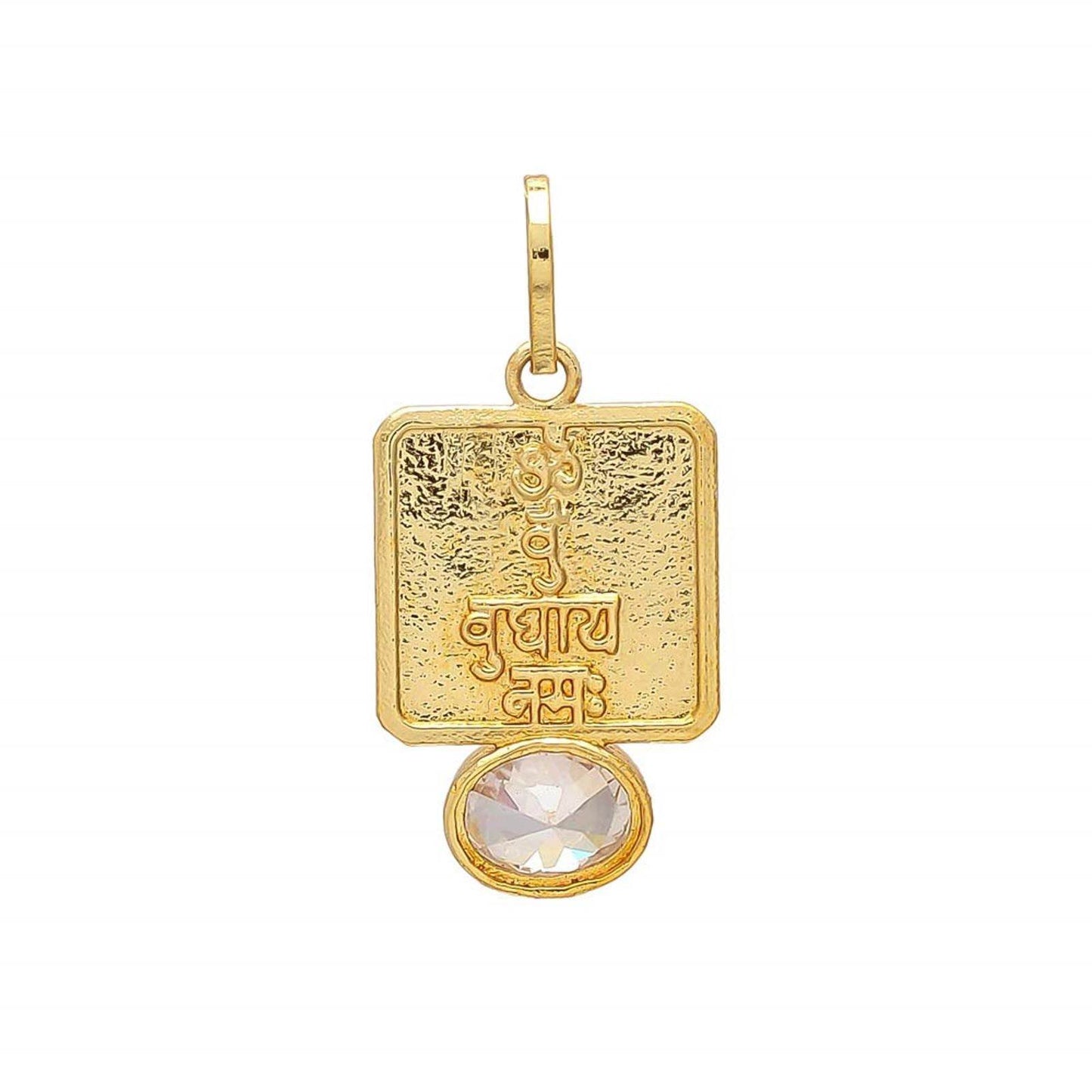 Zircon Libra & Taurus Zodiac Pendant - Gold-Plated Brass - Aemorio