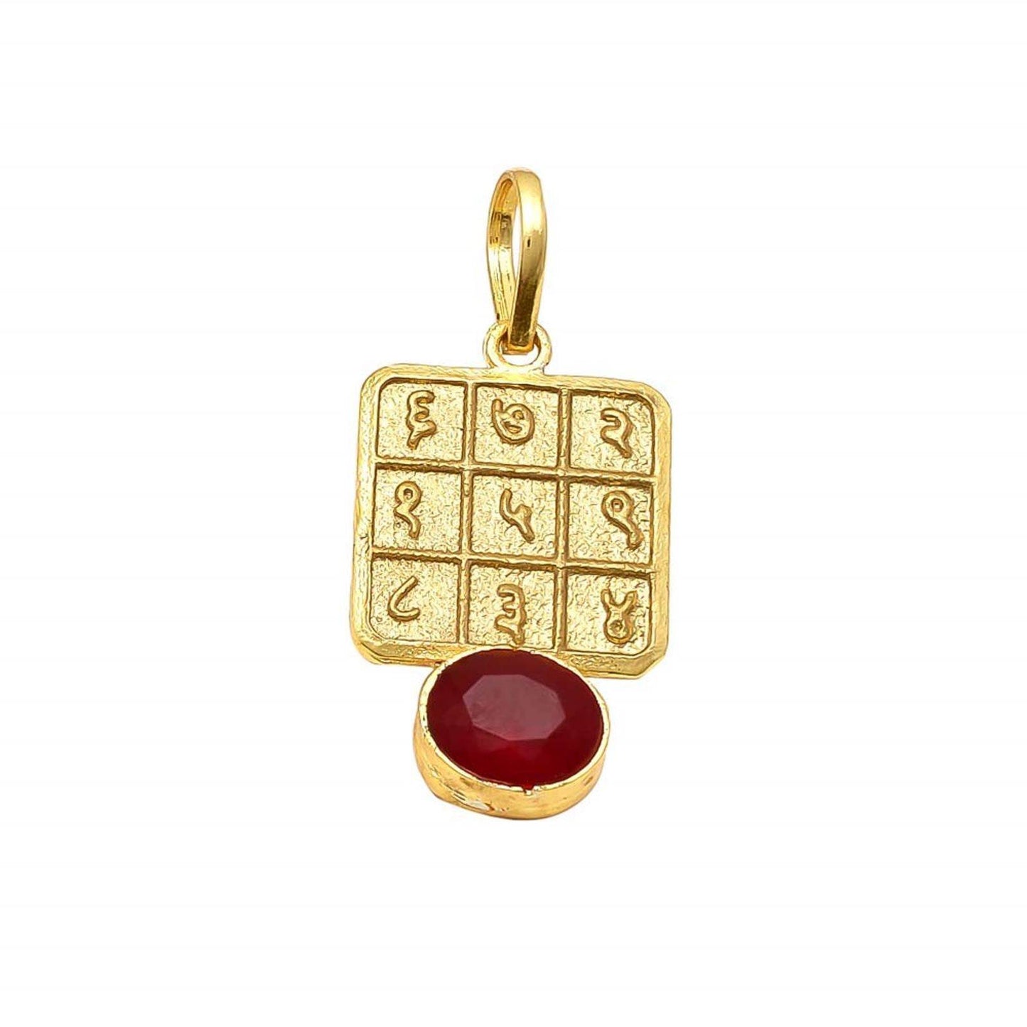 ЁЯжБ Leo Zodiac Ruby Pendant тАУ Confidence & Clarity Boost inner strength, love, and leadership with Manik gemstone - Aemorio