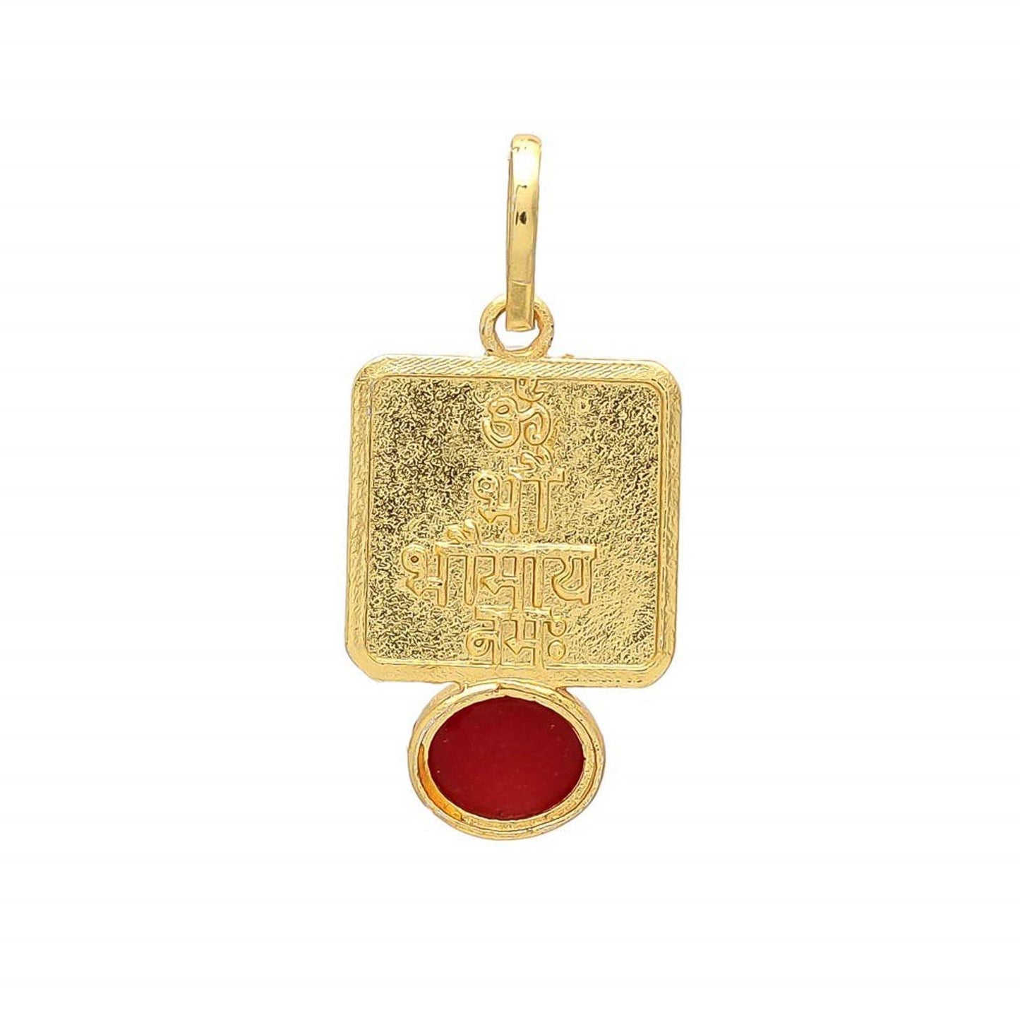Red Coral Pendant for Aries & Scorpio - Gold Plated - Aemorio