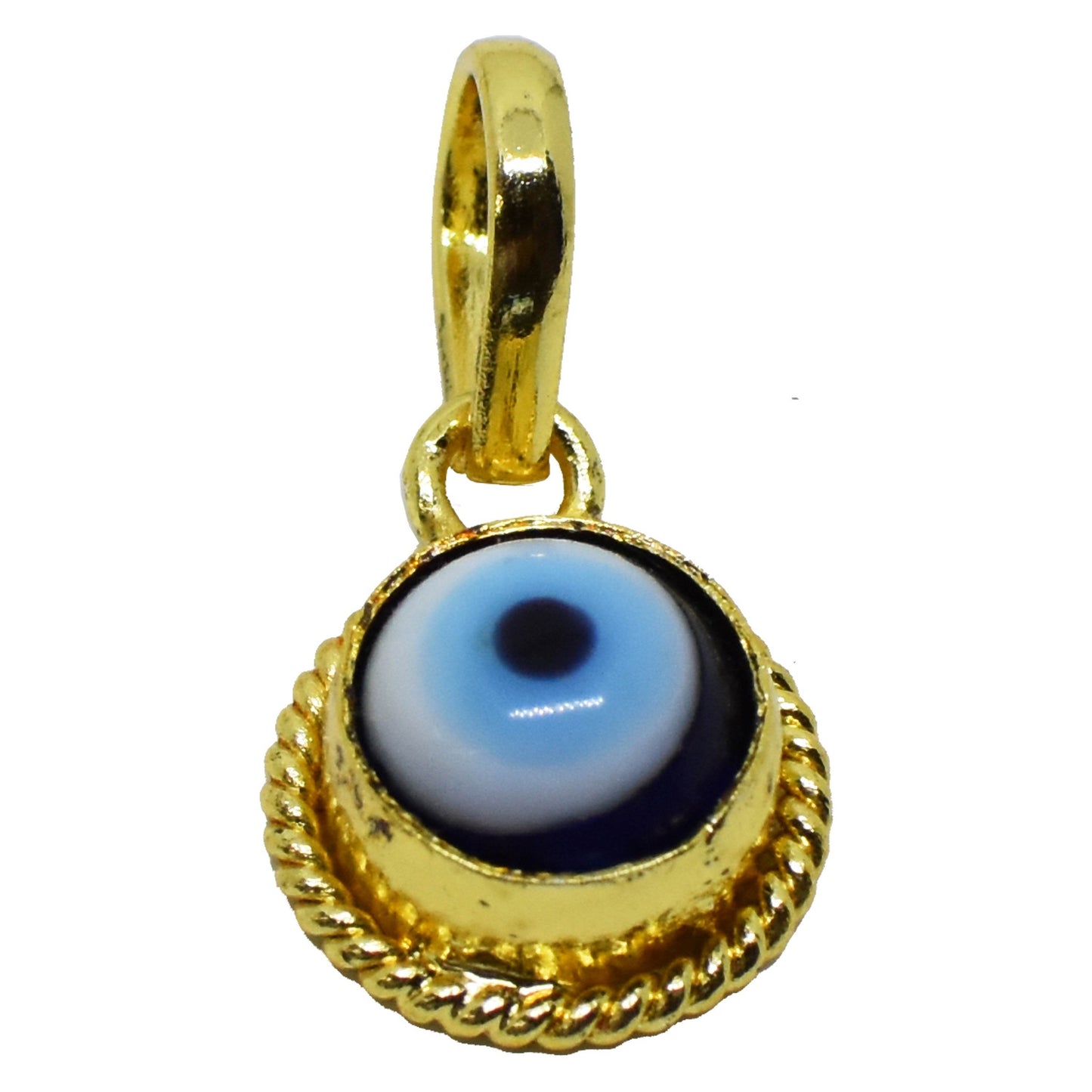 Small Evil Eye Stone Pendant – Protection & Positivity Ward off negativity with this elegant, powerful charm - Aemorio