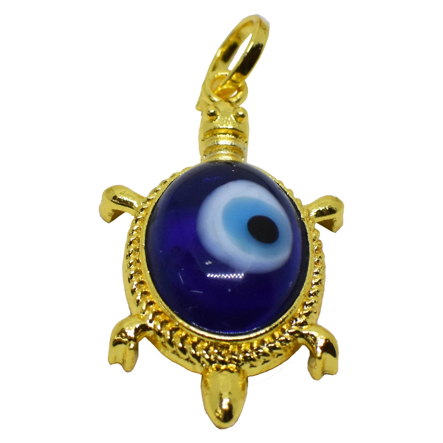 Tortoise Shaped Evil Eye Pendant for Luck and Protection - Aemorio