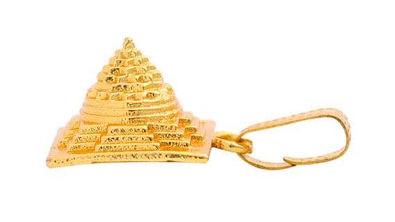 Gold Plated Shri Yantra Pendant for Men & Women - Aemorio