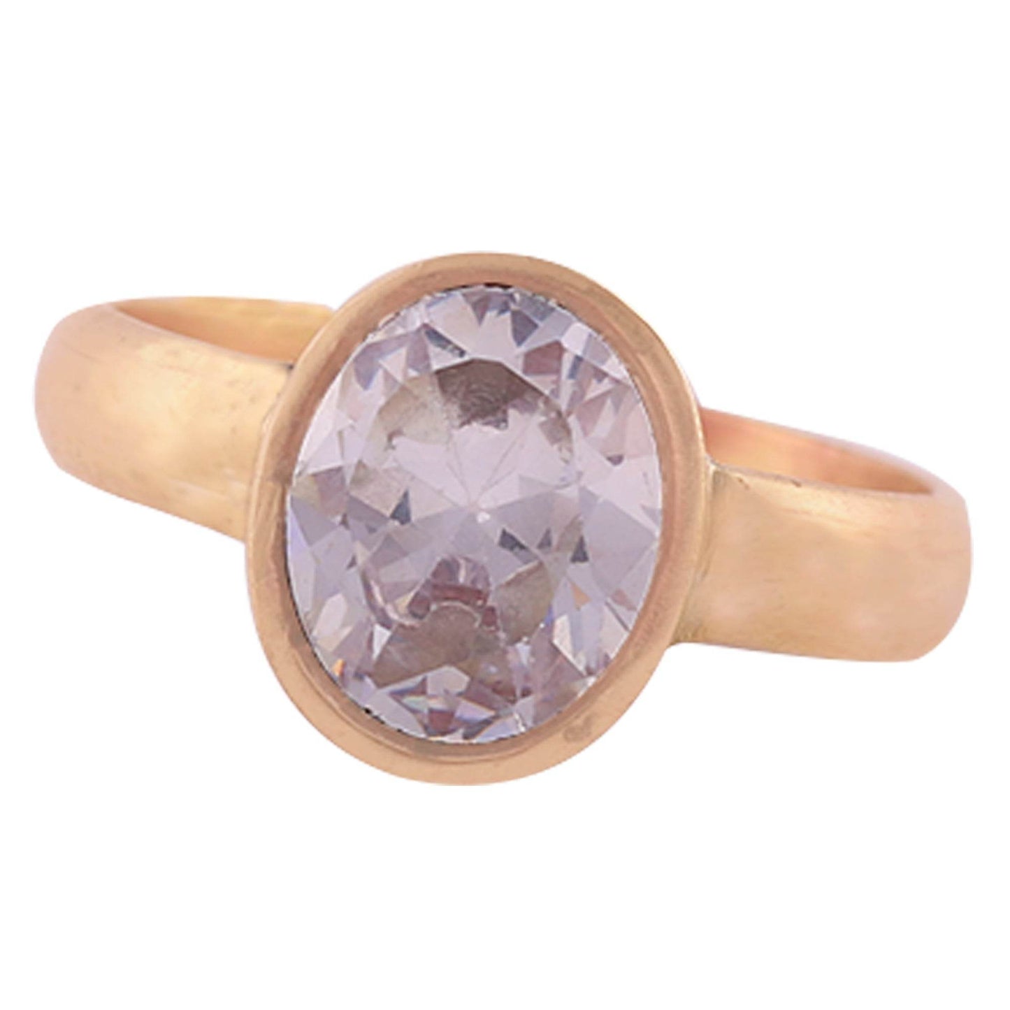 Zircon Panchdhatu Cubic Zirconia Adjustable Ring - Elegant & Healing - Aemorio