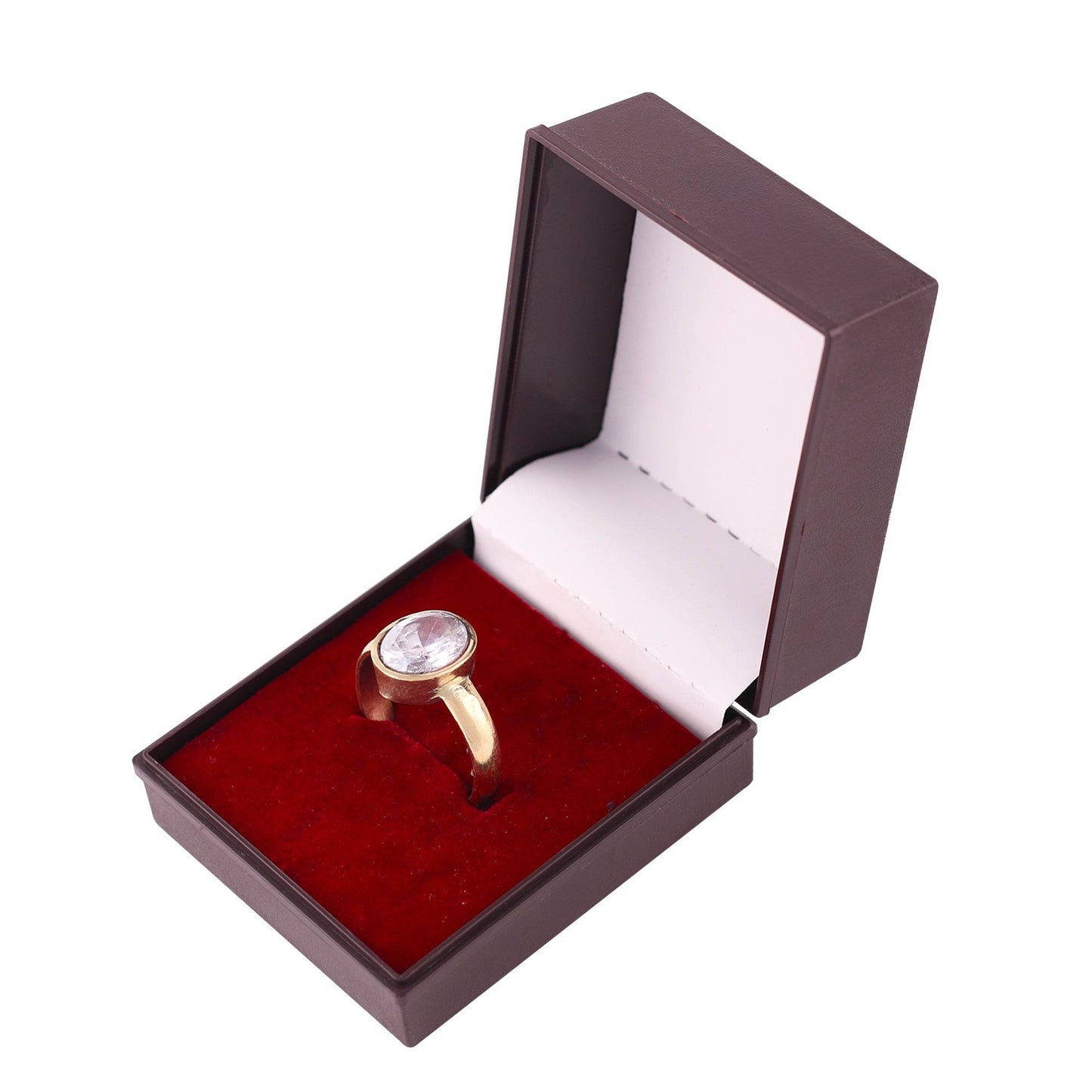 Zircon Panchdhatu Cubic Zirconia Adjustable Ring - Elegant & Healing - Aemorio