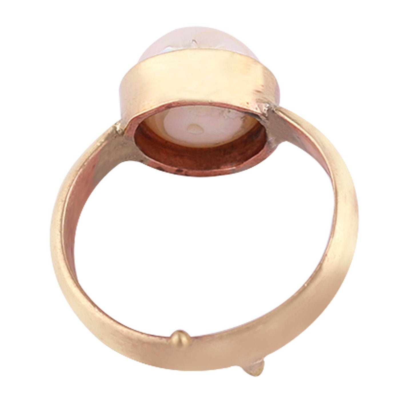 Certified Adjustable Pearl (Moti) Ring – Unisex & Astrological - Aemorio