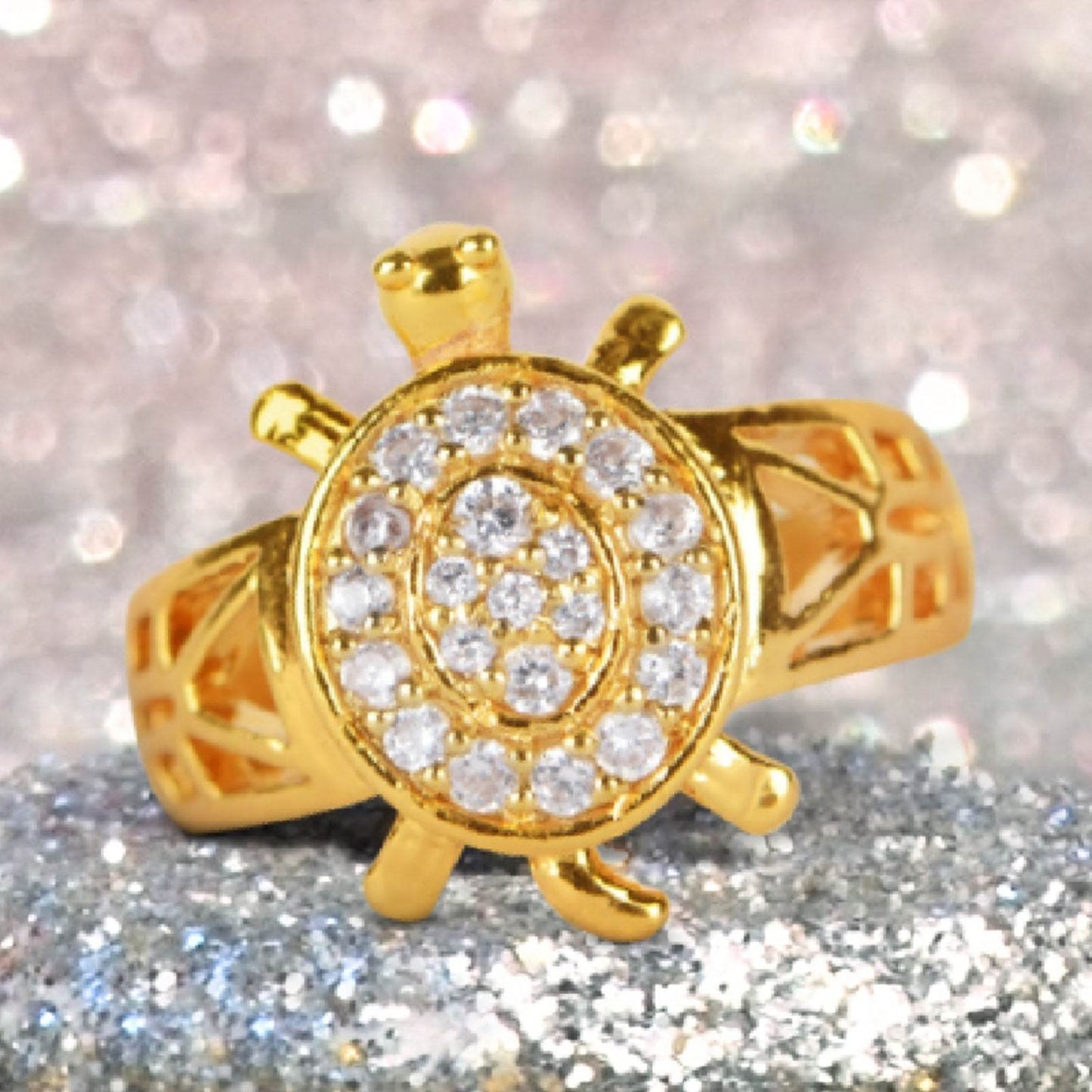 Meru Zircon Tortoise Ring – Healing & Protective Energy - Aemorio