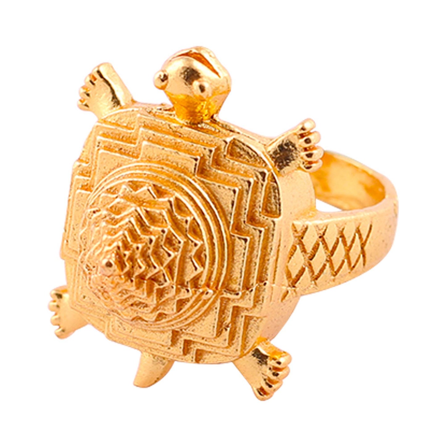Meru ShriYantra Tortoise Ring – Blessings of Prosperity & Wisdom - Aemorio