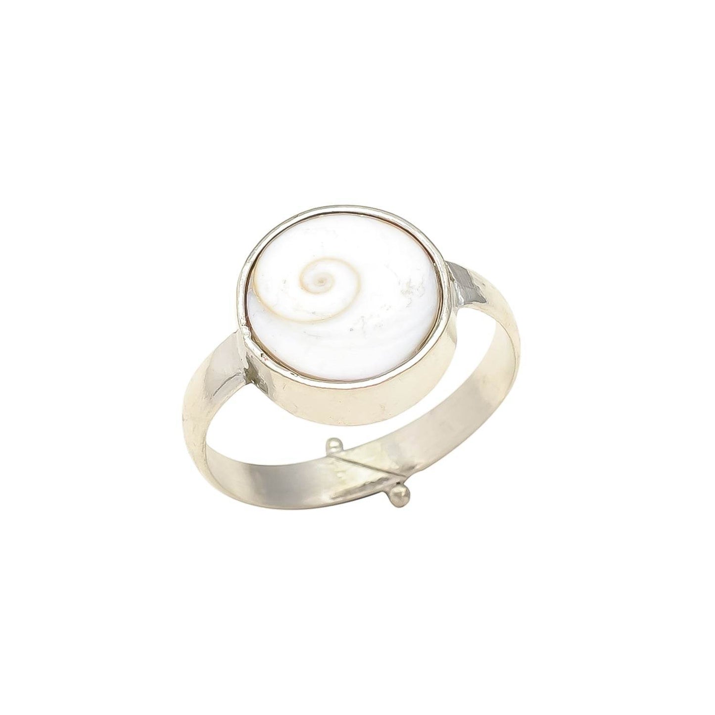Natural Gomti Chakra Ring – Gold-Plated, Divine Blessings - Aemorio
