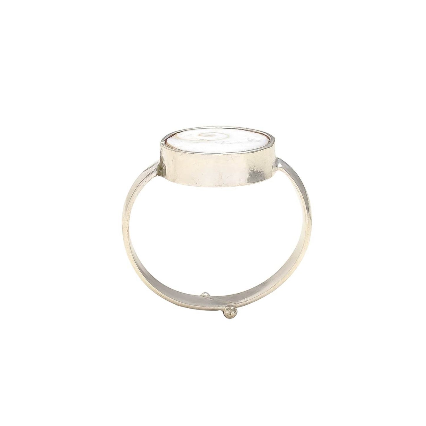 Natural Gomti Chakra Ring – Gold-Plated, Divine Blessings - Aemorio
