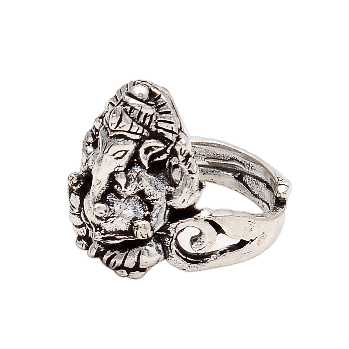 Buy Lord Ganesha Silver Ring – Panchdhatu Spiritual Ring - Aemorio
