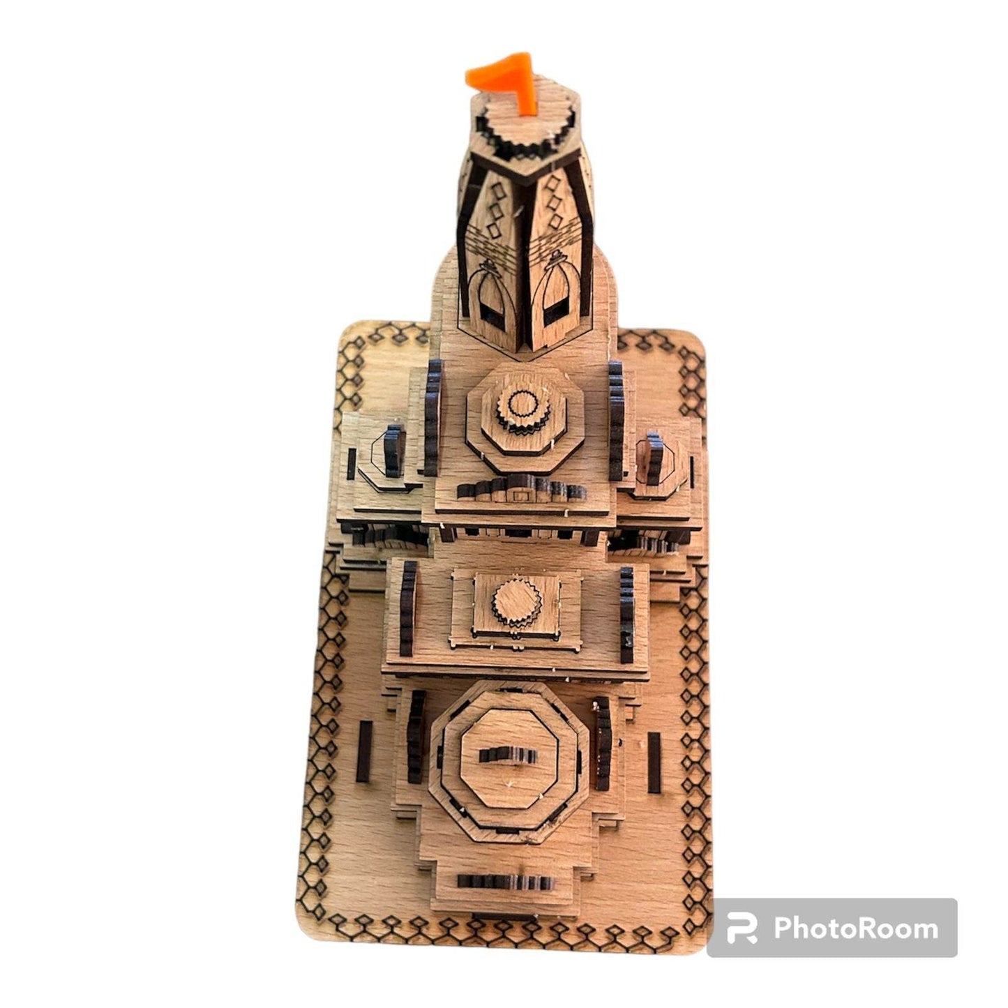 Ram Mandir Temple 3D Model - 6.5 Inch Decorative Sculpture - Aemorio