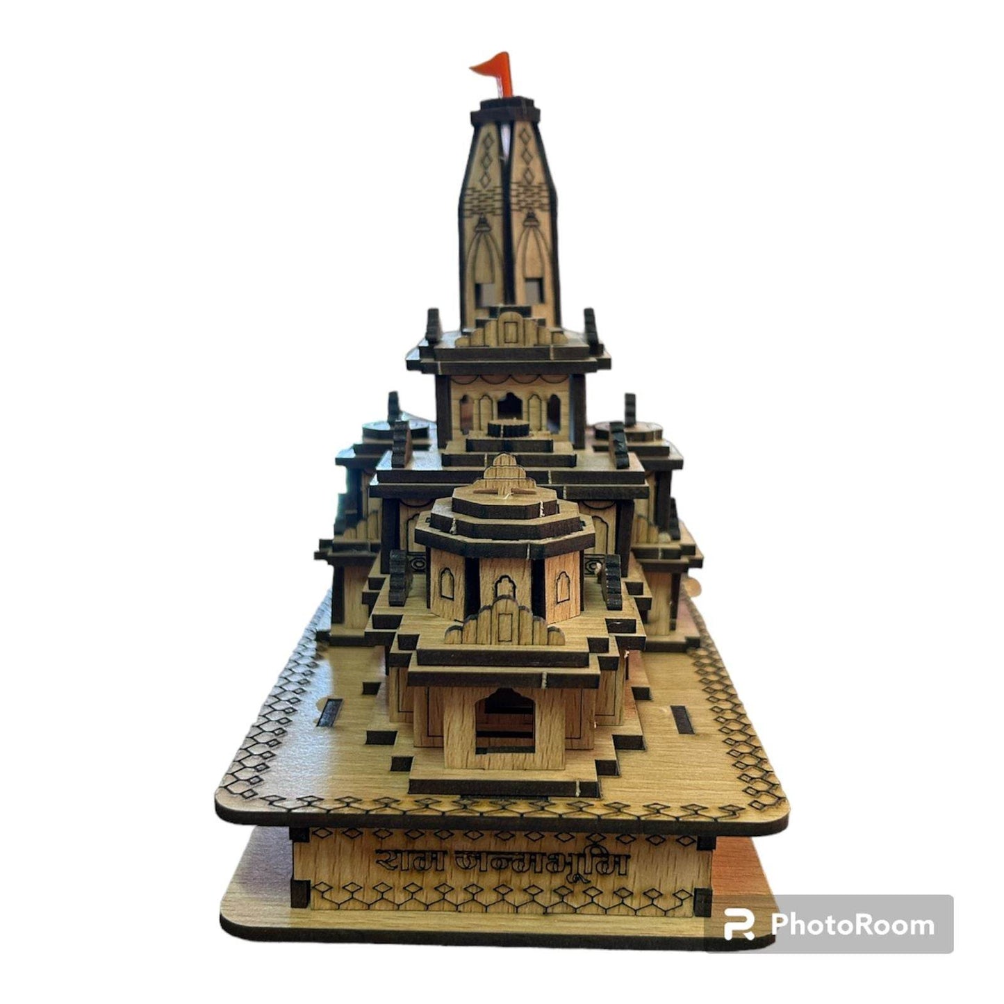 Ram Mandir Temple 3D Model - 6.5 Inch Decorative Sculpture - Aemorio