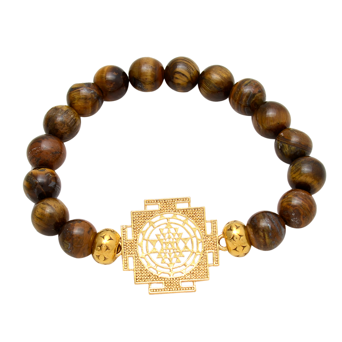 Shri Yantra tiger eye bracelet