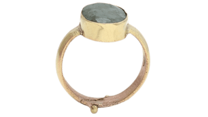 Natural Emerald (Panna) Panchdhatu Ring – Gold-Plated - Aemorio