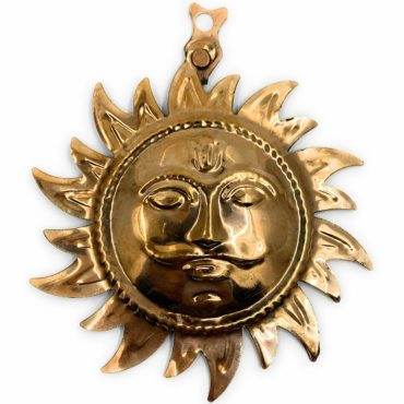 5 Inches Pure Copper Sun Face for Hanging Home - Aemorio