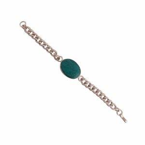 Blue Turquoise Brass Bracelet - Spiritual & Healing Jewelry - Aemorio