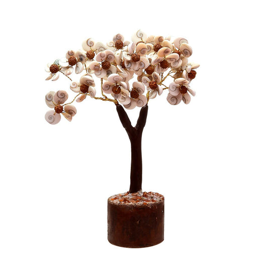 Gomti Chakra Tree with 150 Beads Rudraksha - Multicolour, Healing - Aemorio