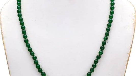 Green Agate Hakik Mala - 108+1 Beads Japa Mala (8mm) - Aemorio