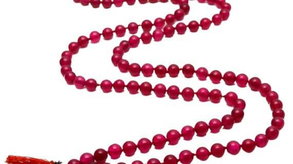 Red Agate Hakik Japa Mala – 108+1 Beads (6mm) - Aemorio