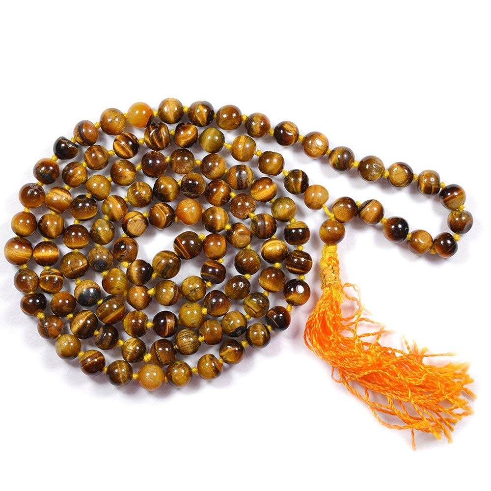 Buy Tiger Eye Mala - Original Bead Stone 6mm - Aemorio