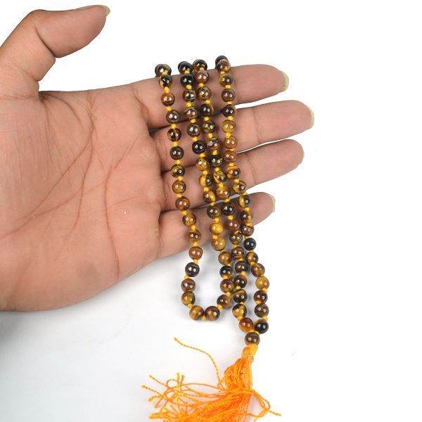 Buy Tiger Eye Mala - Original Bead Stone 6mm - Aemorio