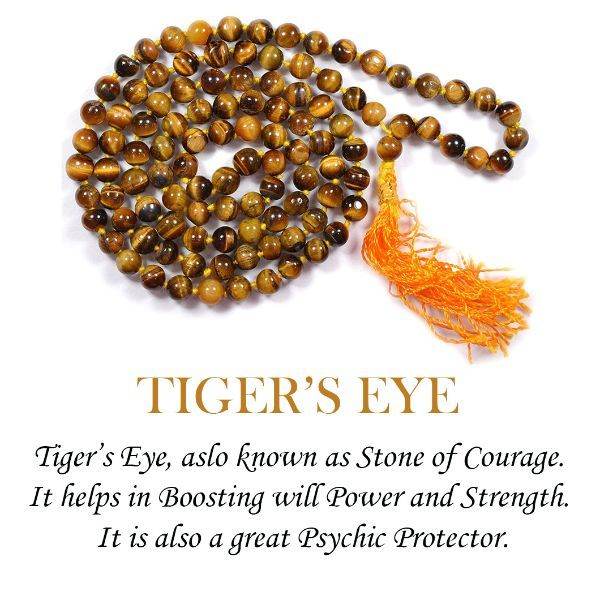 Buy Tiger Eye Mala - Original Bead Stone 6mm - Aemorio