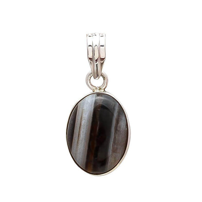 Black & White Sulemani Hakik Agate Pendant - Aemorio