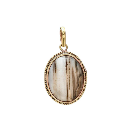 Black & White Sulemani Hakik Agate Pendant - Aemorio