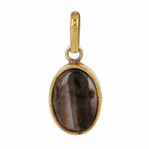 Black Sulemani Hakik Pendant – Saturn Protection Stone - Aemorio