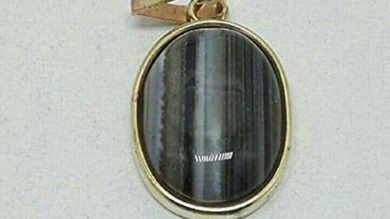 Black Sulemani Hakik Pendant – Saturn Protection Stone - Aemorio