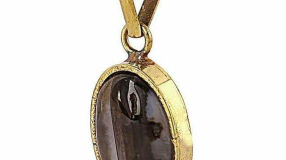 Black Sulemani Hakik Pendant – Saturn Protection Stone - Aemorio