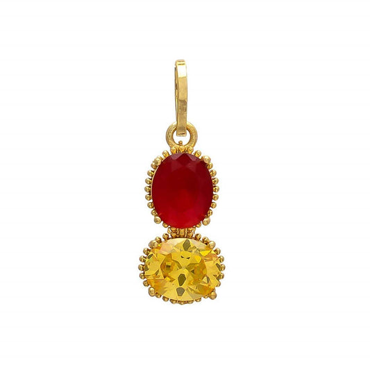 Ruby & Yellow Sapphire Pendant for Men and Women - Aemorio
