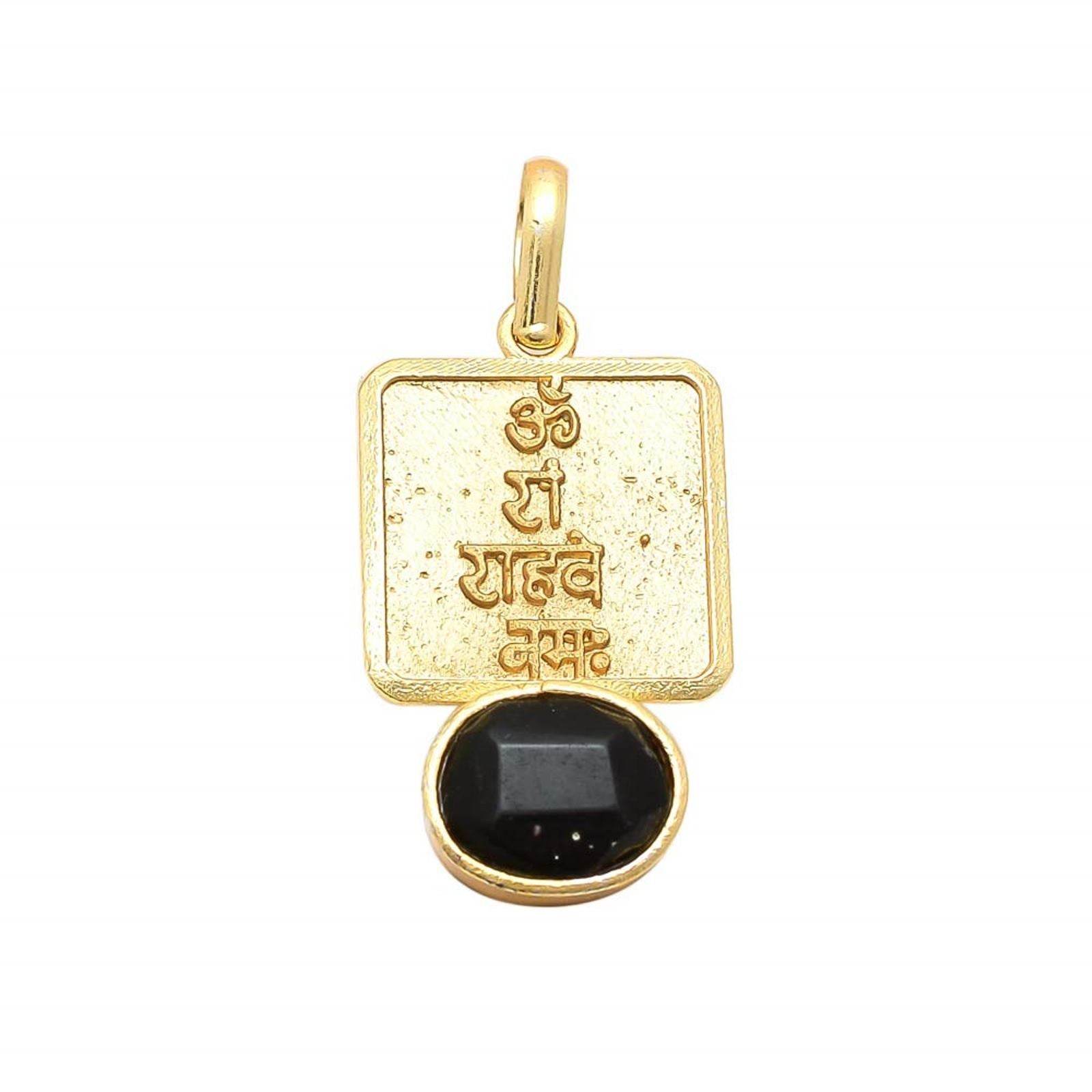 Gomed Stone Guru Rashi Pendant for Prosperity - Aemorio