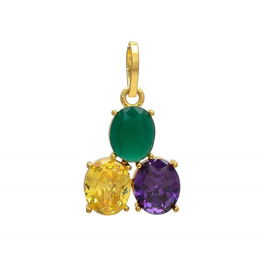 Elegant Ruby & Yellow Sapphire Pendant for Men & Women - Aemorio
