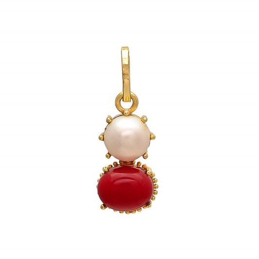 Pearl and Coral Pendant for Men and Women - Buy Online - Aemorio