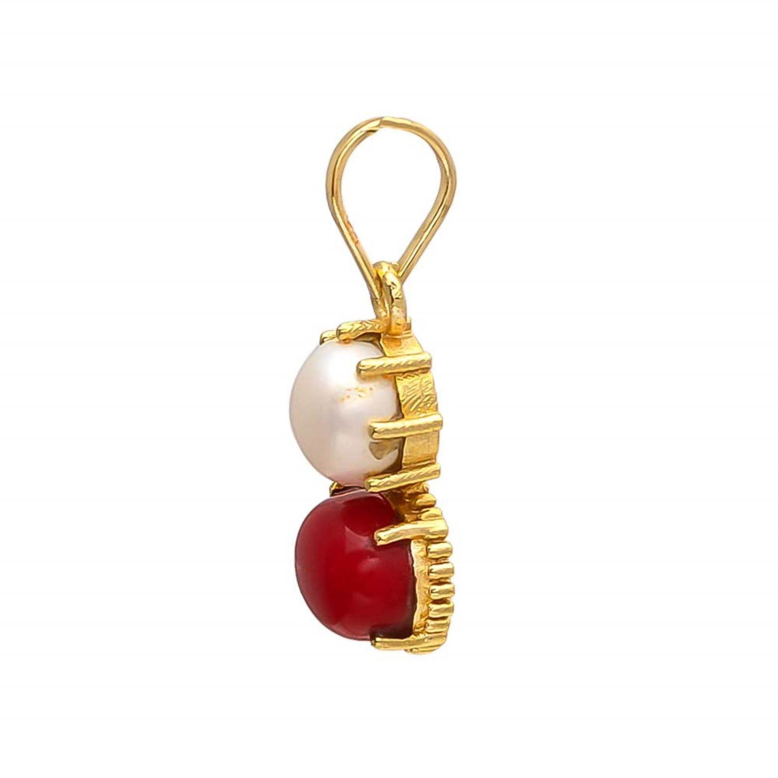 Pearl and Coral Pendant for Men and Women - Buy Online - Aemorio