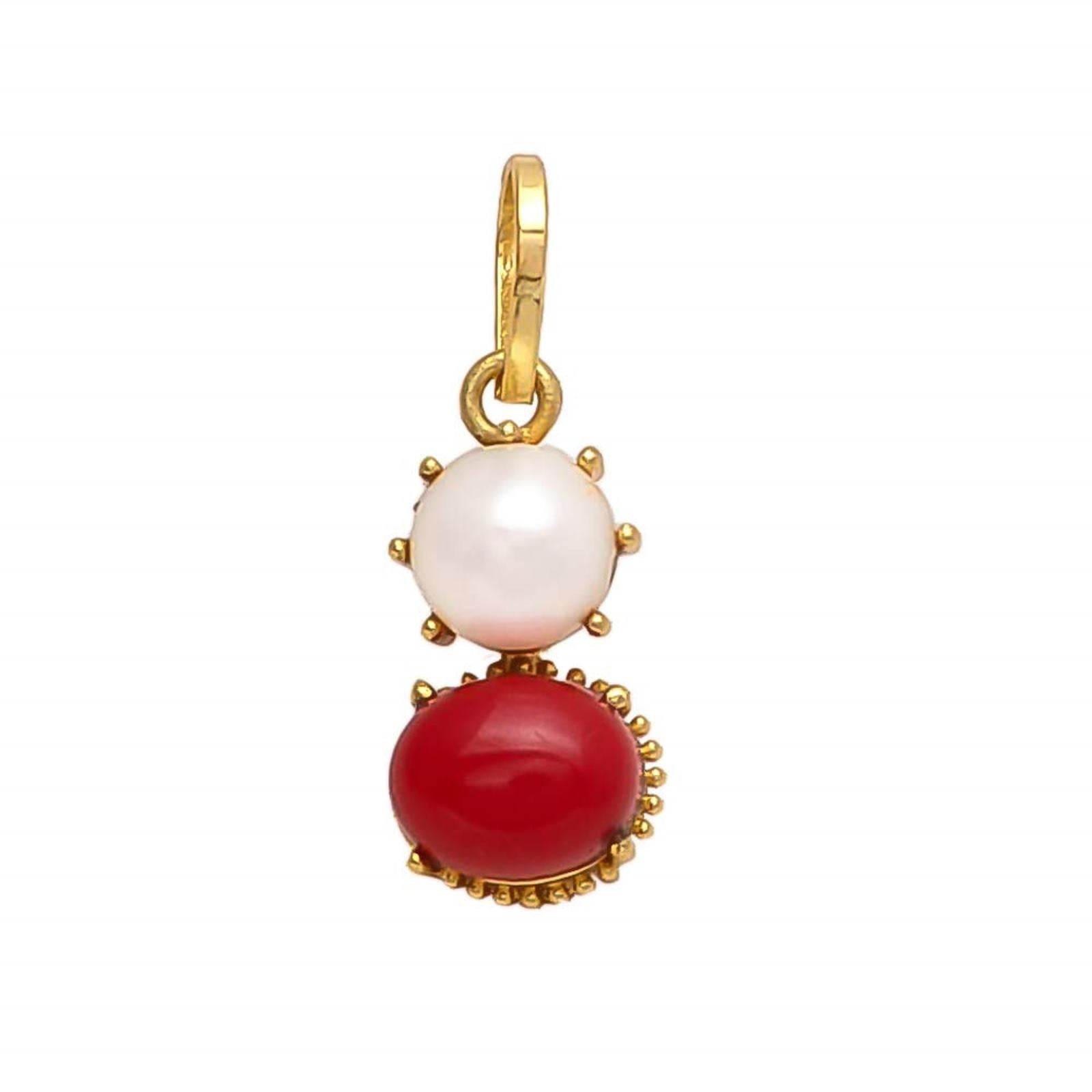 Pearl and Coral Pendant for Men and Women - Buy Online - Aemorio