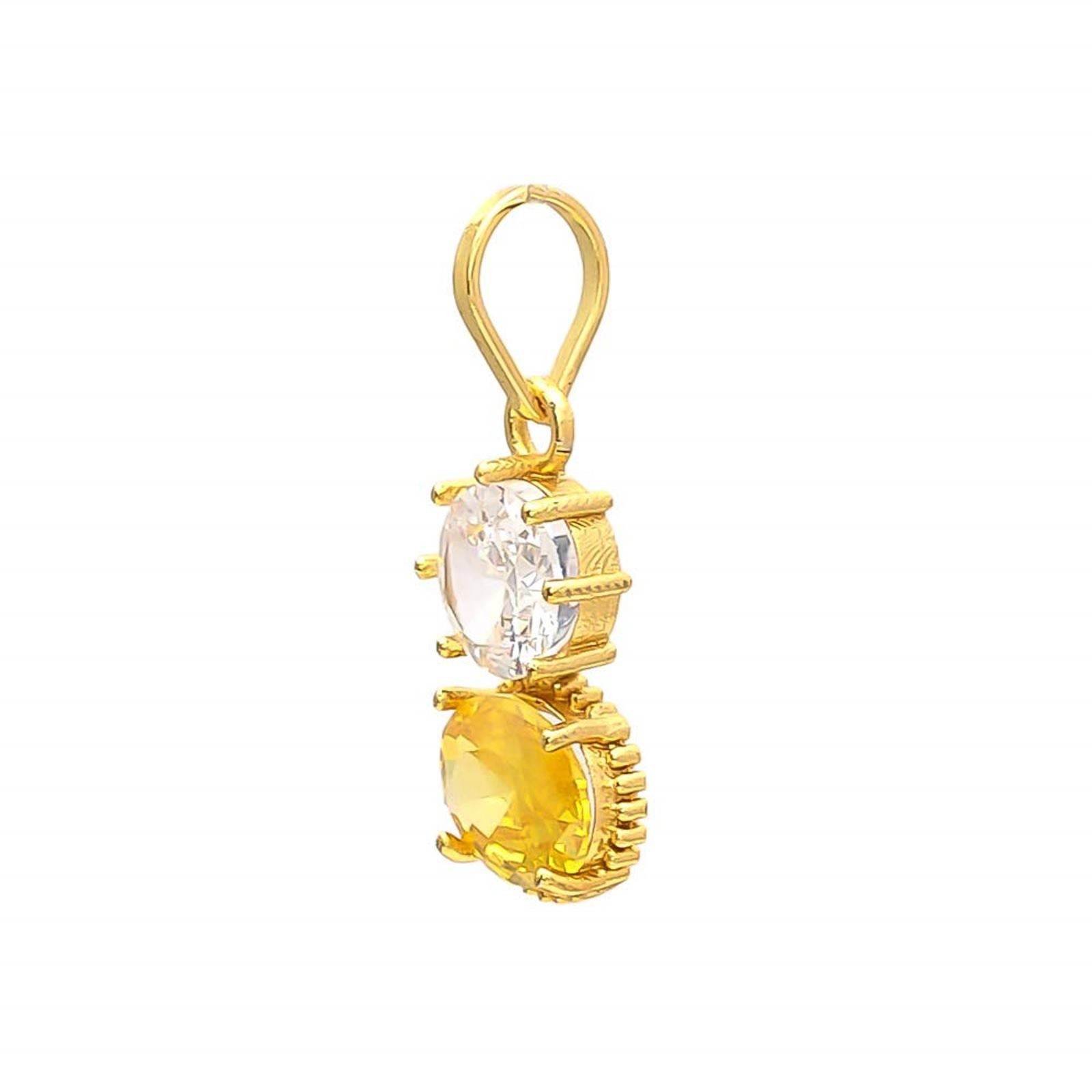 Zircon & Yellow Sapphire Locket for Luck and Prosperity - Aemorio