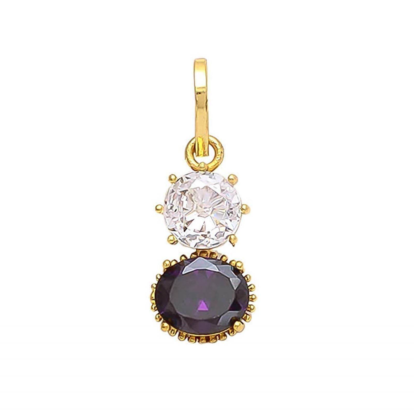 Zircon & Blue Sapphire Pendant for Luck & Protection - Aemorio
