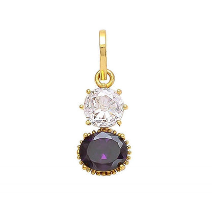Zircon & Blue Sapphire Pendant for Luck & Protection - Aemorio
